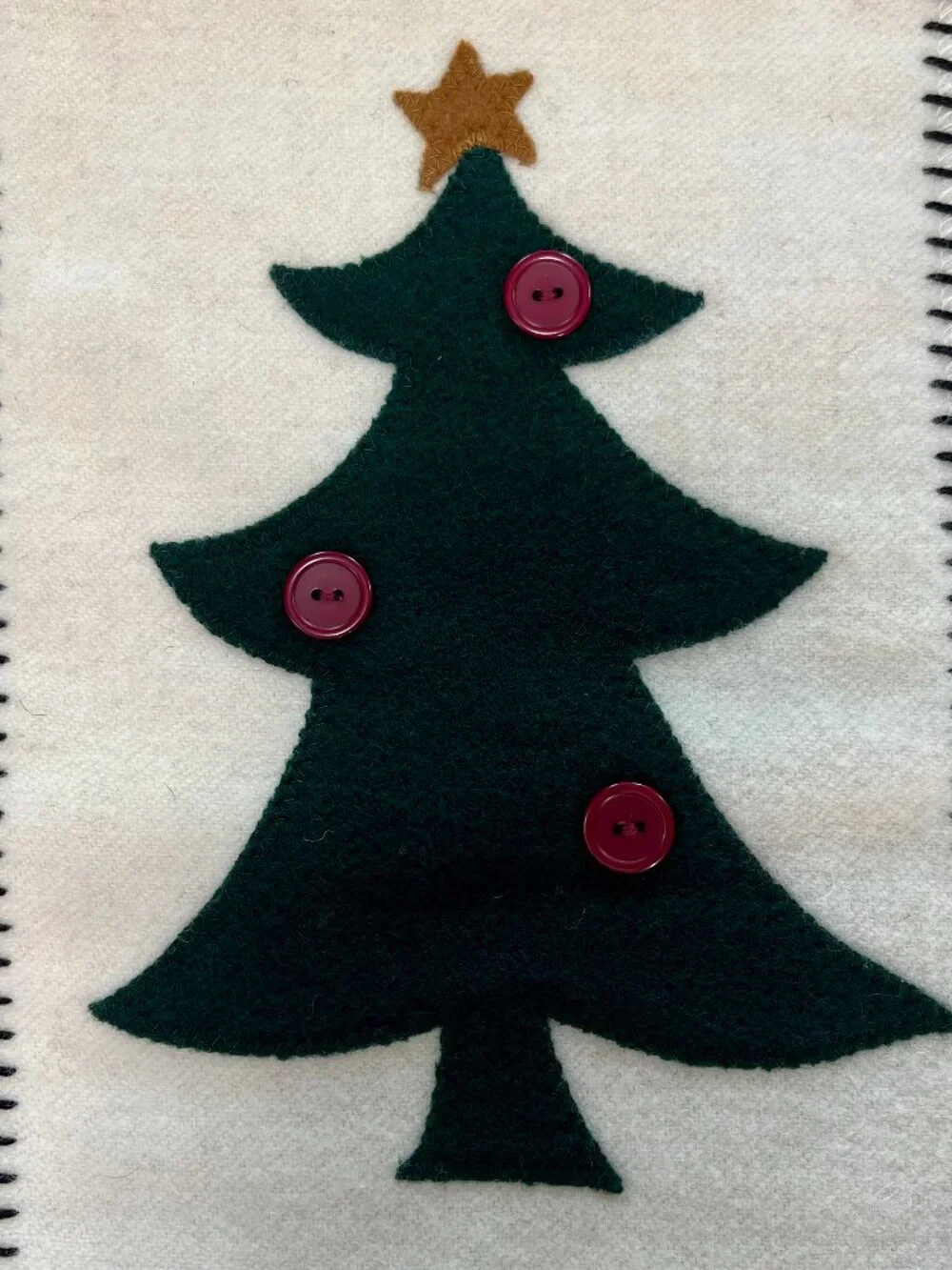 Vintage Pottery Barn Large Christmas Stocking with Tree